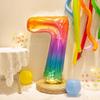 40" Rainbow Gradient Number Balloons for Kids' Birthday Party Photo Props