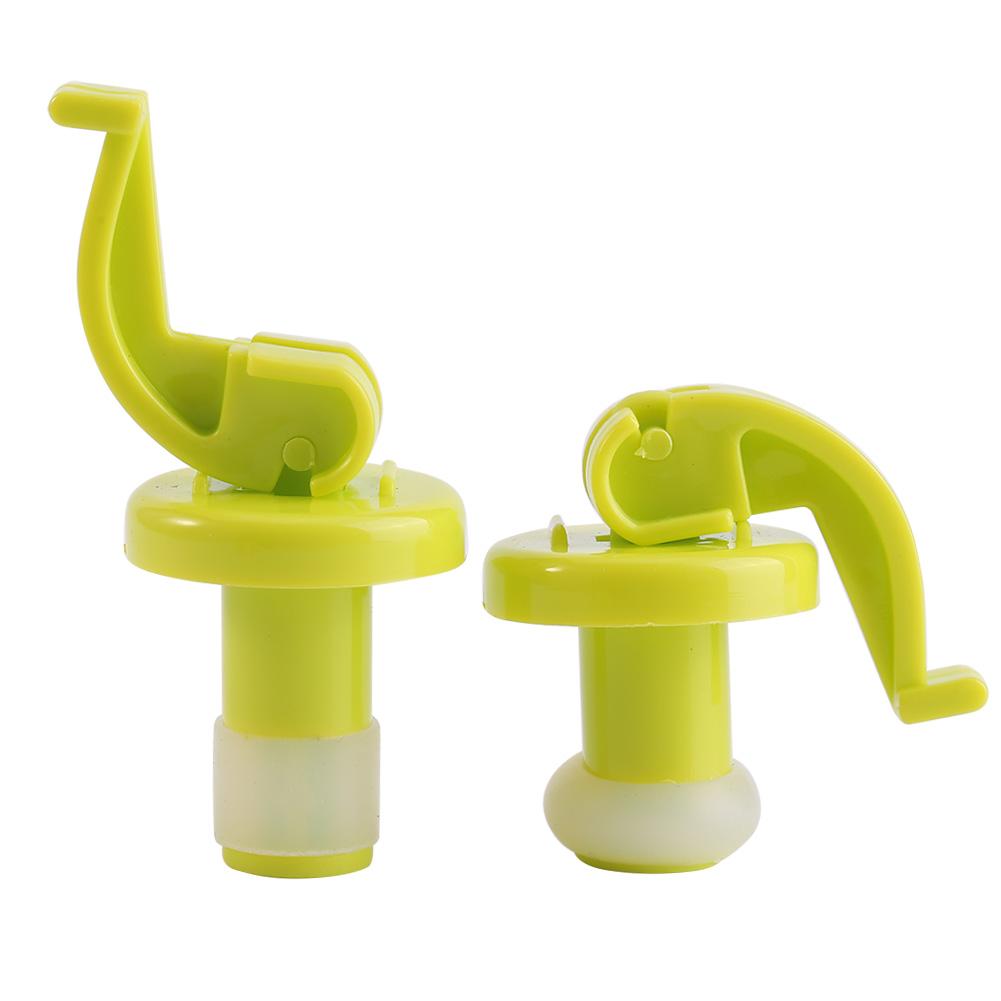 2pcs set Silicone Wine Beer Cover Air tight Sealed Bottle Cap Stopper Beverage Easy Open Plug