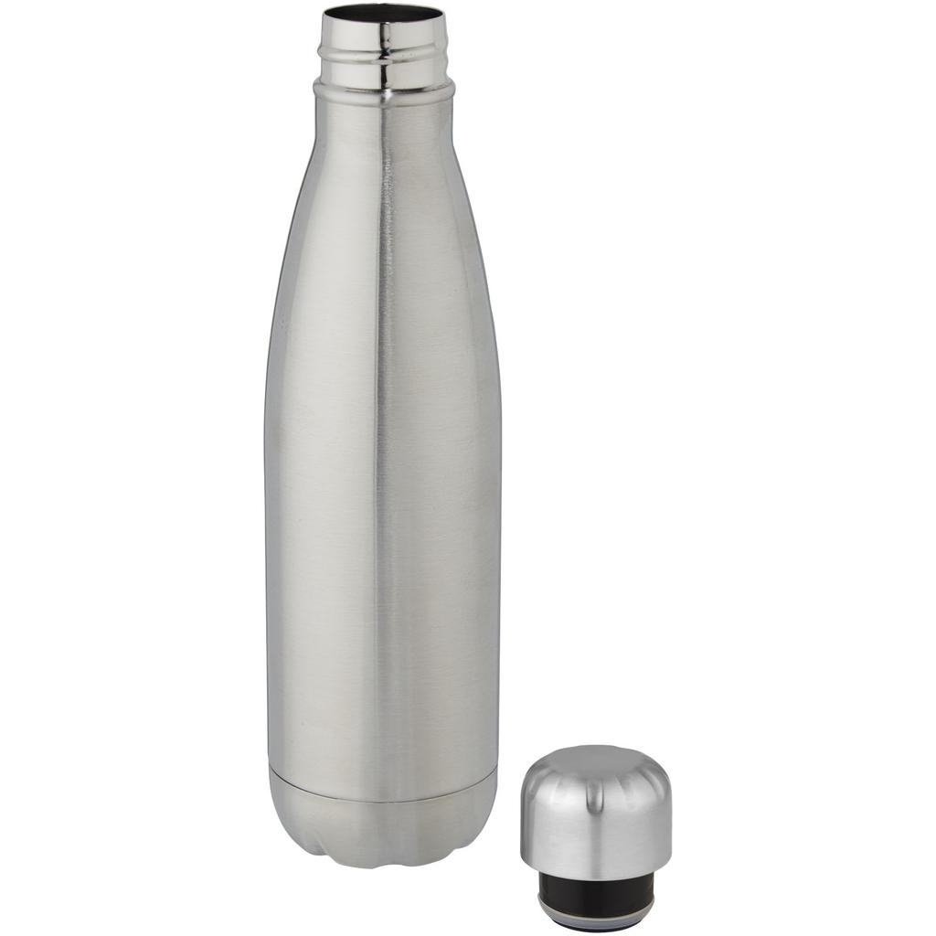 Recycled stainless steel insulated water bottle, 500 ml with RCS certification "Cove" Silver