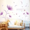 Neue Romantische Lila Blumen Wand Aufkleber Liebe Wohnzimmer Schlafzimmer für Home Decor Kunst Aufkleber Hintergrund Aufkleber Tapete Dekoration