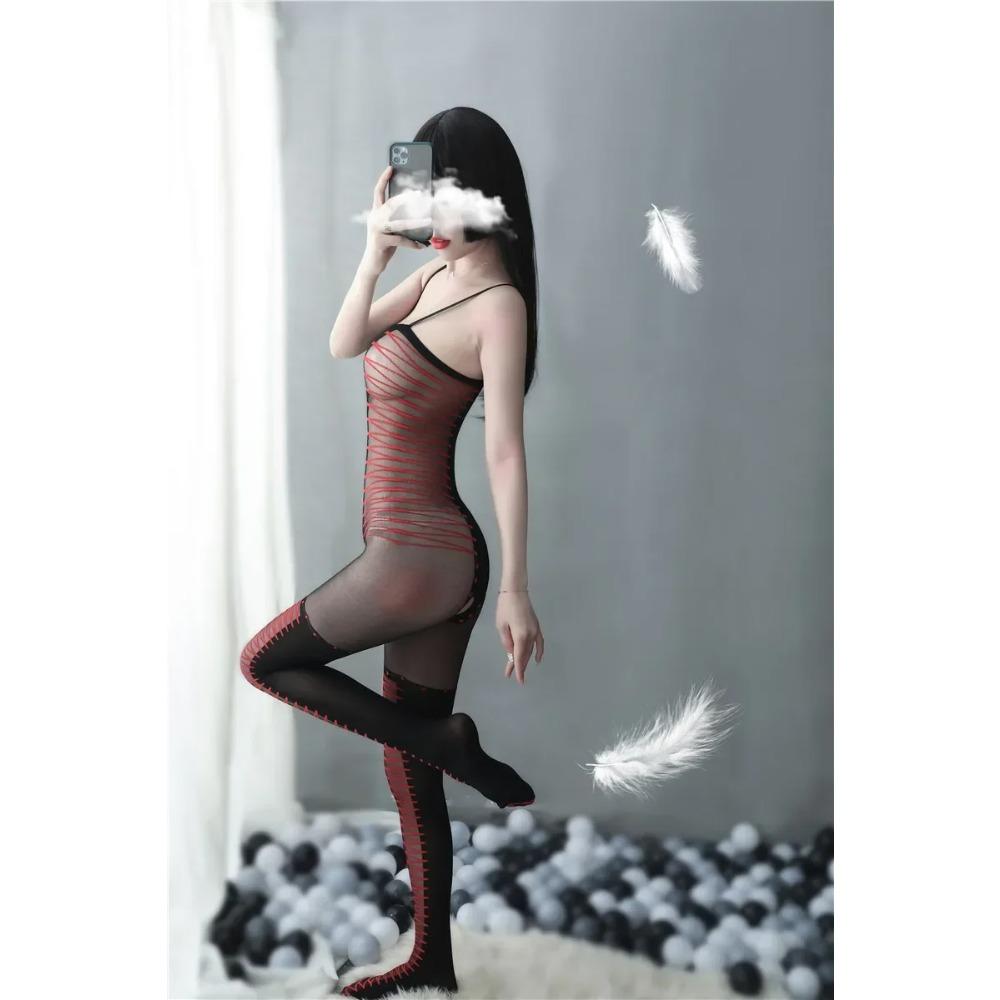 Sexy Lingerie Women's Bodysuits Sling Temptation Open Crotch Underwear Hot Porno See-through Costumes Exotic Clothing for Sex