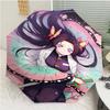 Demon Slayer Characters2 Print Automatic Umbrella, 8 Rib Iron Frame, Plastic Handle, Suitable for Outdoor Travel &Daily , Ideal Gift
