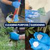 20/50/100PCS Blue Nitrile Gloves Disposable Anti-Slip Gardening Gloves with Textured Grip Cleaning Working Protictive Gloves