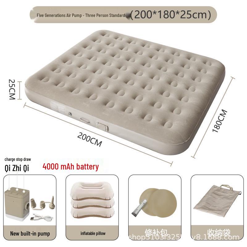 Automatic Inflatable Outdoor Camping Sofa Bed - PVC Flocking Air Mattress