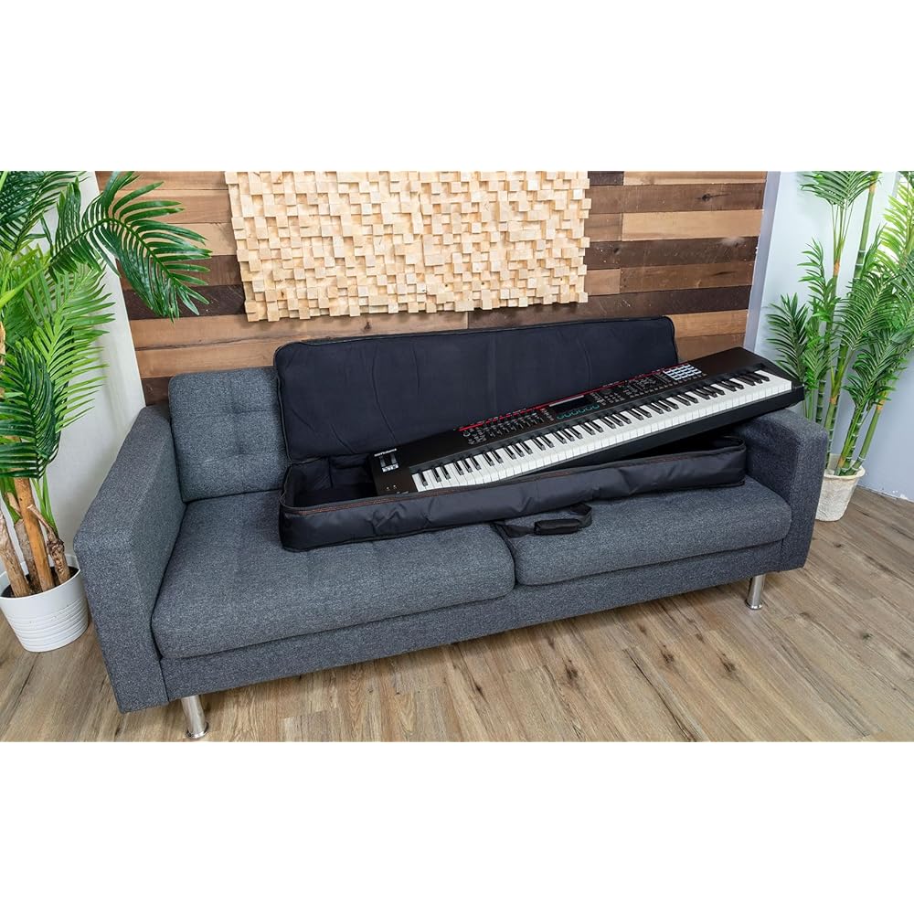 Roland Roland CB-B88V2 88-key keyboard carrying bag, heavy duty fleece interior, 2 large and smal...