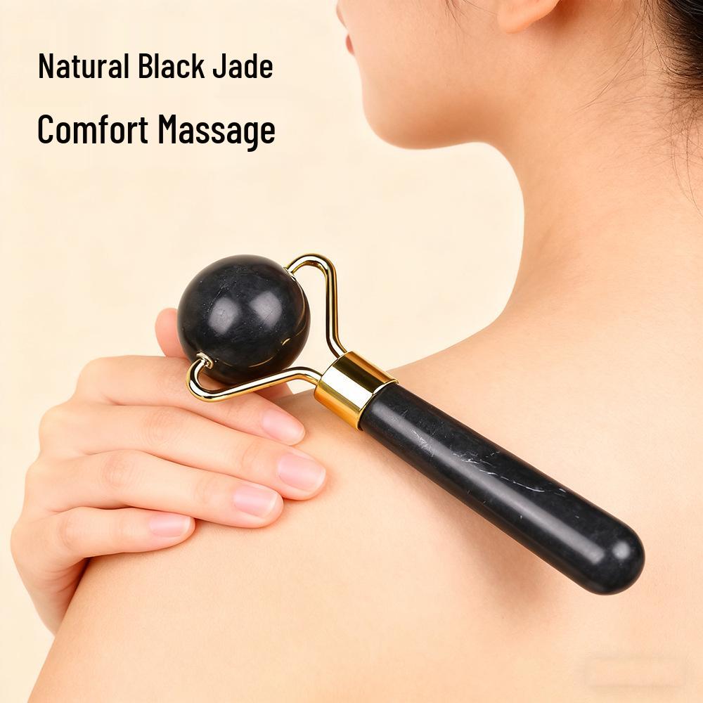 

Round Black Jade Beauty Massager for Face and Body