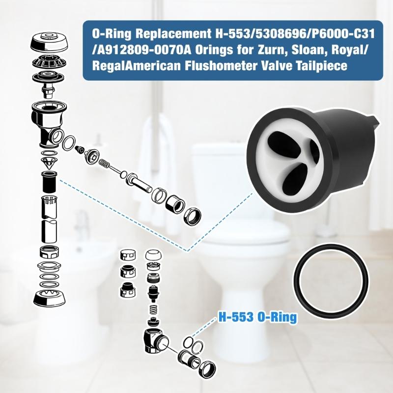 12Pcs Flush Valves Repair Kits with O Rings and Seals Replace Broken Vacuum Breakers for Vacuum Breaker Maintenance