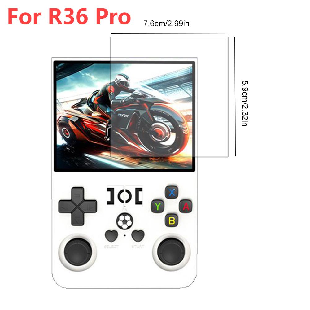 

Для игровой консоли R36 Pro Защитная пленка для экрана Защитная пленка из закаленного стекла против царапин 9H Сверхпрозрачная защитная пленка из закаленного стекла 2pcs