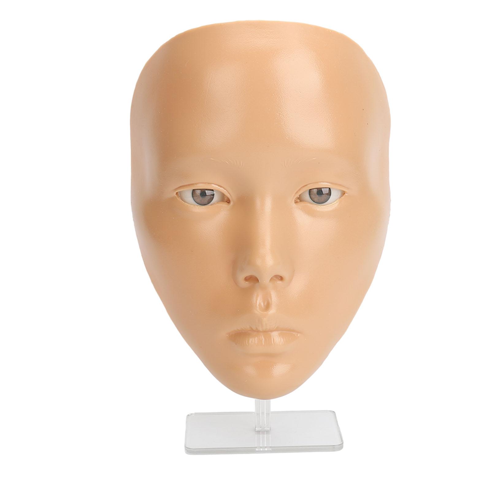 

Makeup Practice Board Kit 5D Silicone Full Face Mannequin Board Plastic Stand 20ml Cleansing Oil