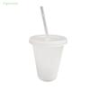 475ml Straw Mugs Cup With Lid Water Cup Drinks Cup Food Grade PP Plastic Reusable Drinks Cup Tumbler Drinkware