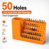 50-Hole 1/4 Inch Hex Bit Holder Screwdriver Bit Organizer Rack Stepped Storage Stand For DIY Workshop