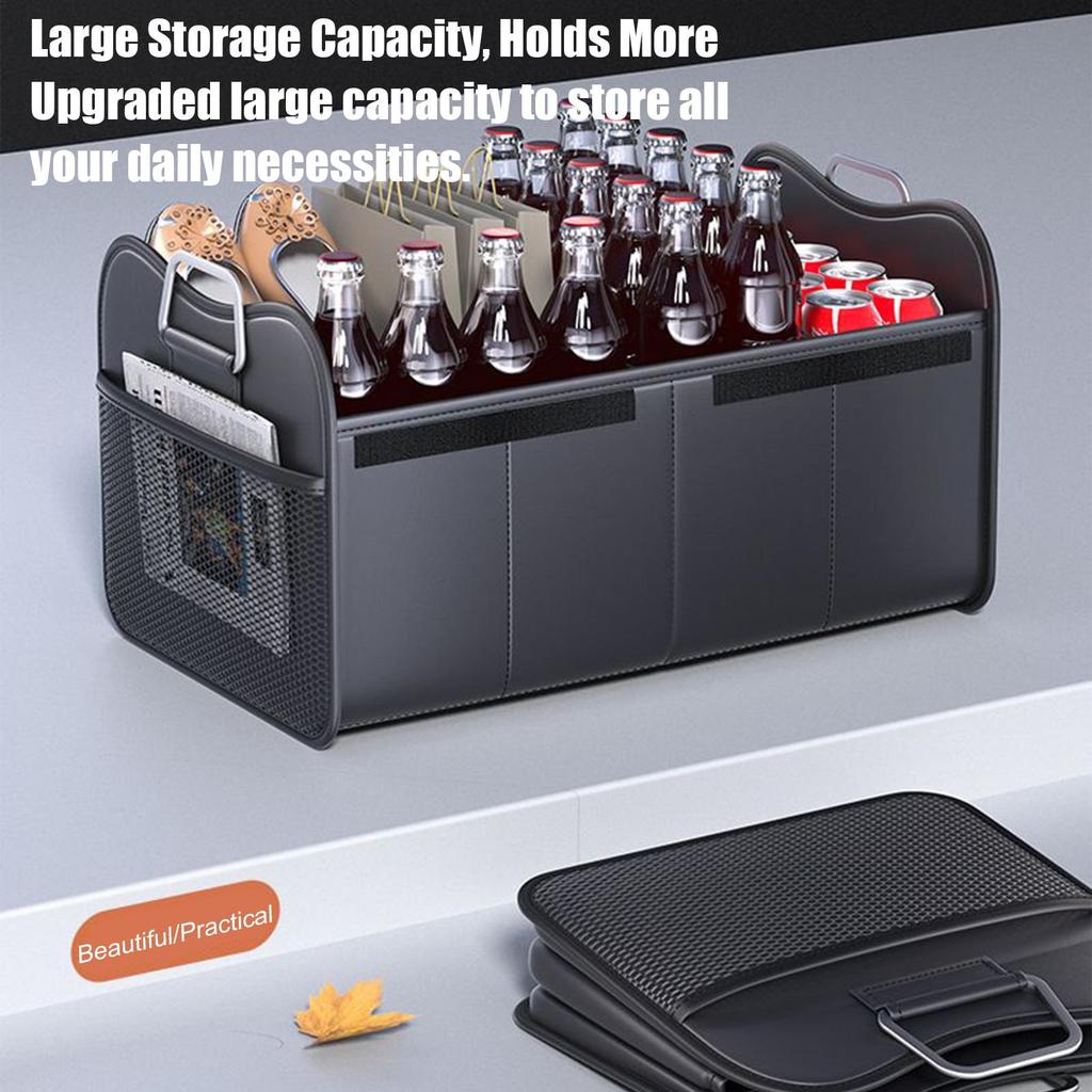 Trunk Organizer for Car Car Trunk Storage Organizer with Lid Large Foldable Storage Box Vehicle Accessories for Cargo Backseat