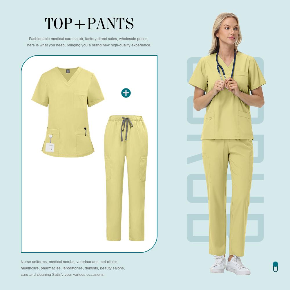 Hot Sale Soft Polyester Hospital Doctor Scrubs Nurses Accessories Nursing Articles Dental Scrub Pet Store Veterinary Uniform New
