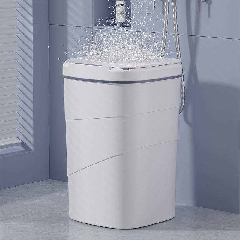 Smart Sensor Touchless Automatic Closing Trash Can Battery Powered for Bathroom House Office