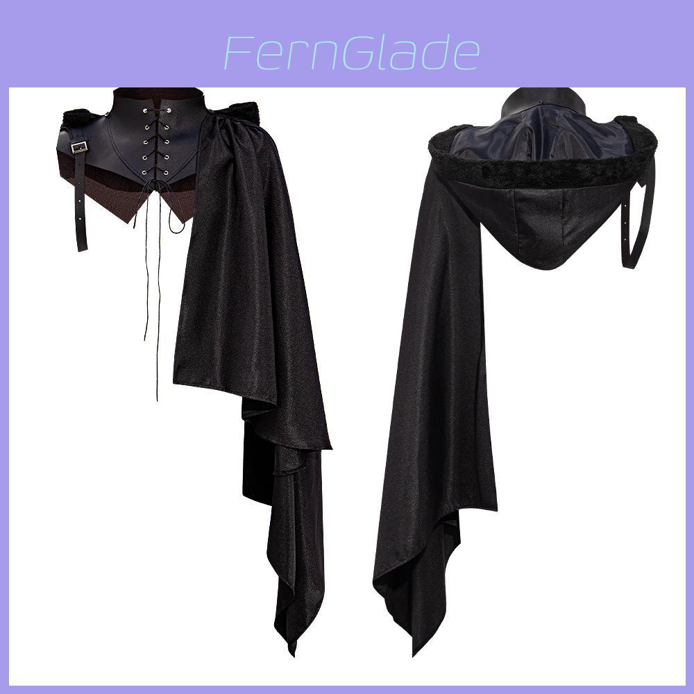 Capa Cos de Estilo Medieval com Capuz para Fantasias de Halloween e Apresentações de Crianças