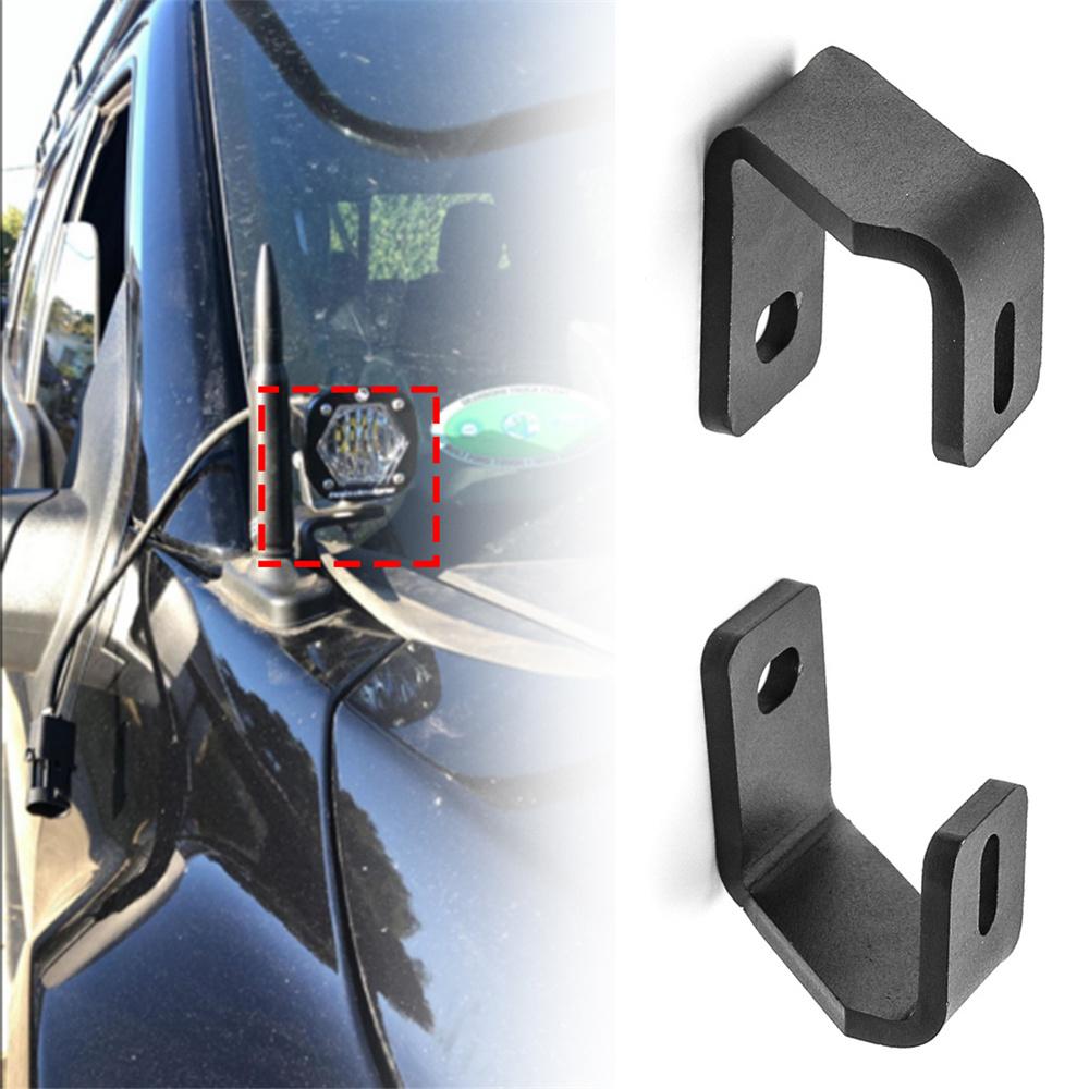 2PCS/SET LED LIGHT POD Hood Ditch Mounting Black Bracket For Ford F150 2017-2021