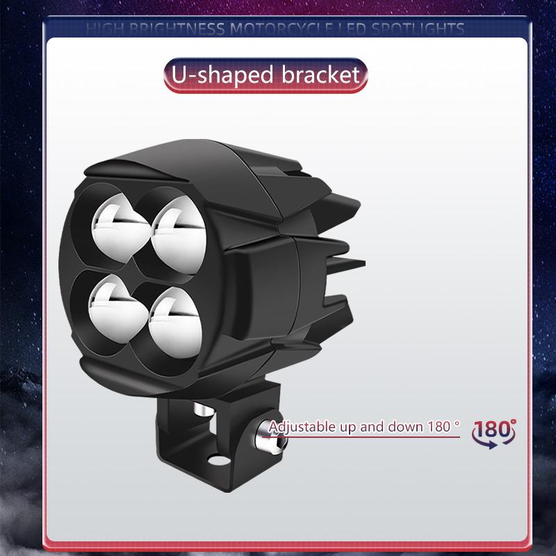 Motorcycle LED Fog Light Auxiliary Headlight Hi/Low Beam Moto Fog Driving Light Spotlight Work Lamp for Off Road Truck Car ATV