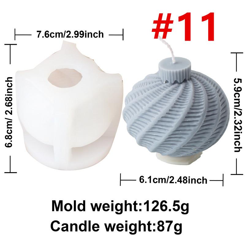 Geometrische Weihnachts-Kugel Kerze Silikonform Glockendesign Geeignet für Aromatherapie-Kerzen Gips-Bastelarbeiten Weihnachts-Heimdekoration