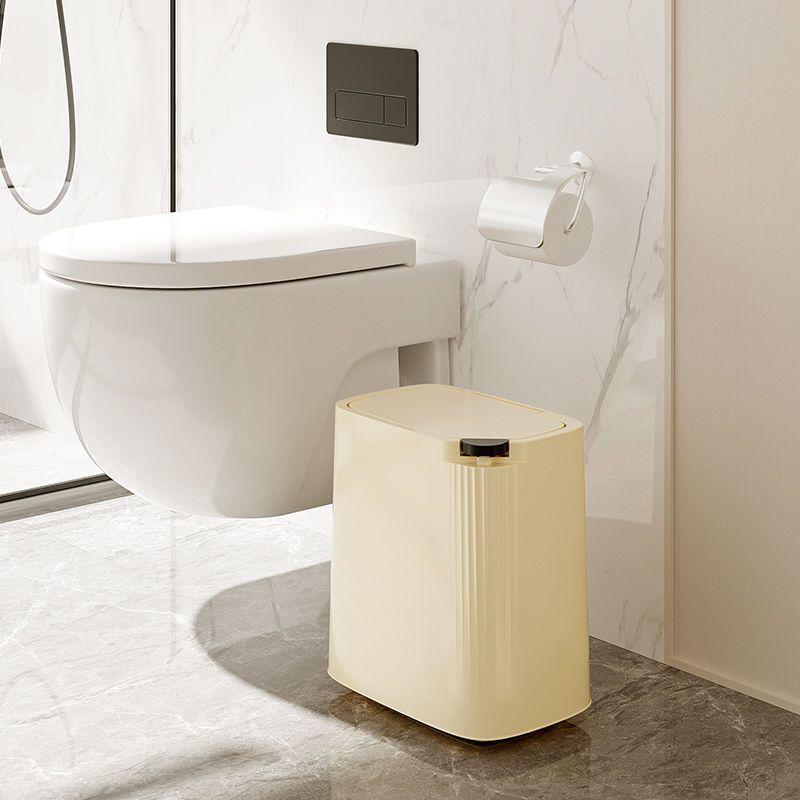 Light Luxury Pop-Up Lid Trash Can for Bathroom, Kitchen & Living Room - Large Capacity