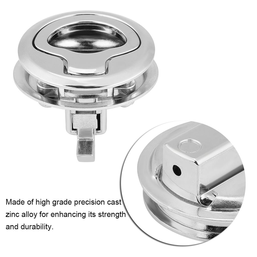 Zinc Alloy Flush Pull Hatch Latch Slam Latch for RV Marine Boat RV