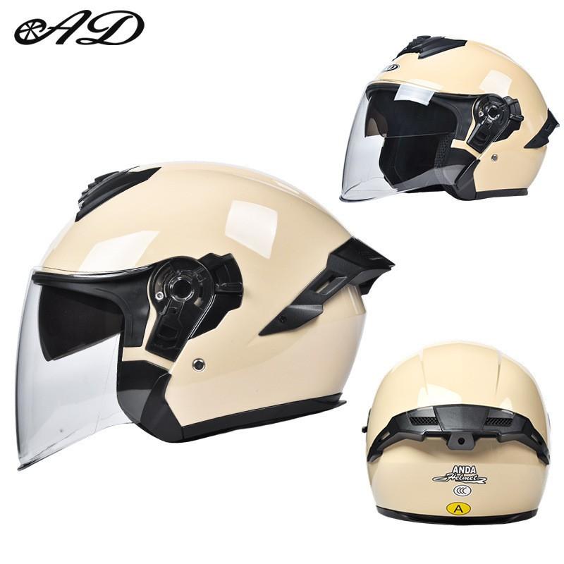 Factory Motorcycle Helmet Male Semi-helmet Personality All-season Electric Vehicle Large Tail