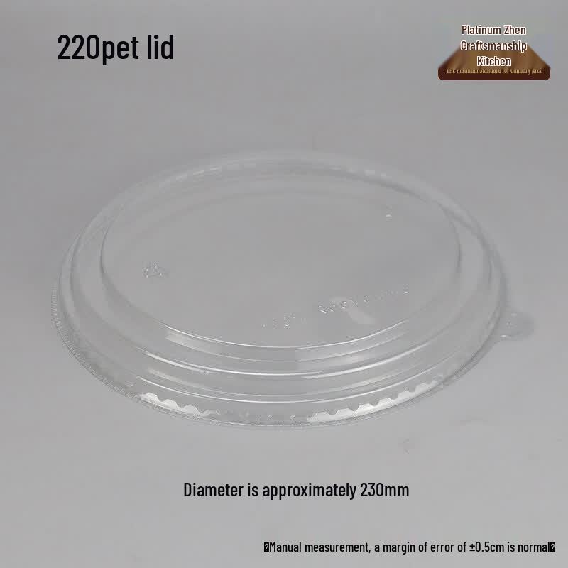 Round Disposable Kraft Paper Takeout Boxes with PET Lids