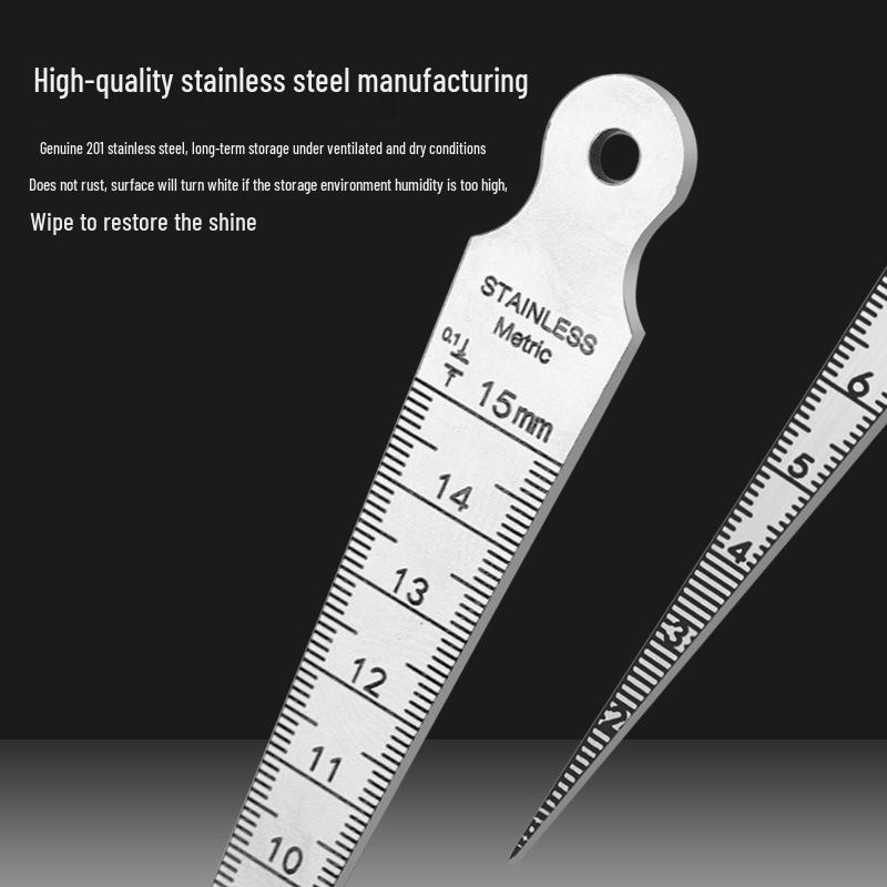 High Precision Stainless Steel Taper Aperture Gauge 0-15mm - Internal Diameter Wedge Feeler Slope