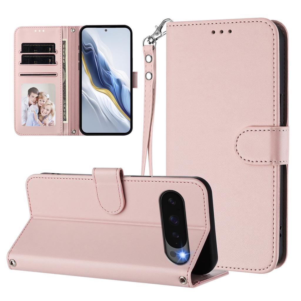 Für Google Pixel 9 Pro XL/Google Pixel 10 Pro XL Lederhülle Portemonnaie Ständer Handyhülle mit Armband