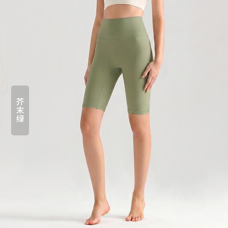 Weiman cloud nude five-point yoga pants women's summer thin tight yoga clothes high waist hip lift fitness yoga pants