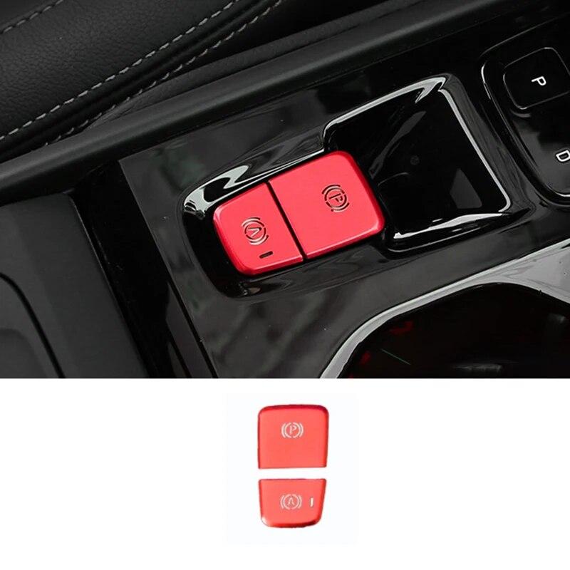 

Автомобильный электронный тормоз из алюминиевого сплава, кнопка ручного тормоза, наклейка, чехол для Volvo Xc40 2019 2020 2021 2022 2023, аксессуары для интерьера