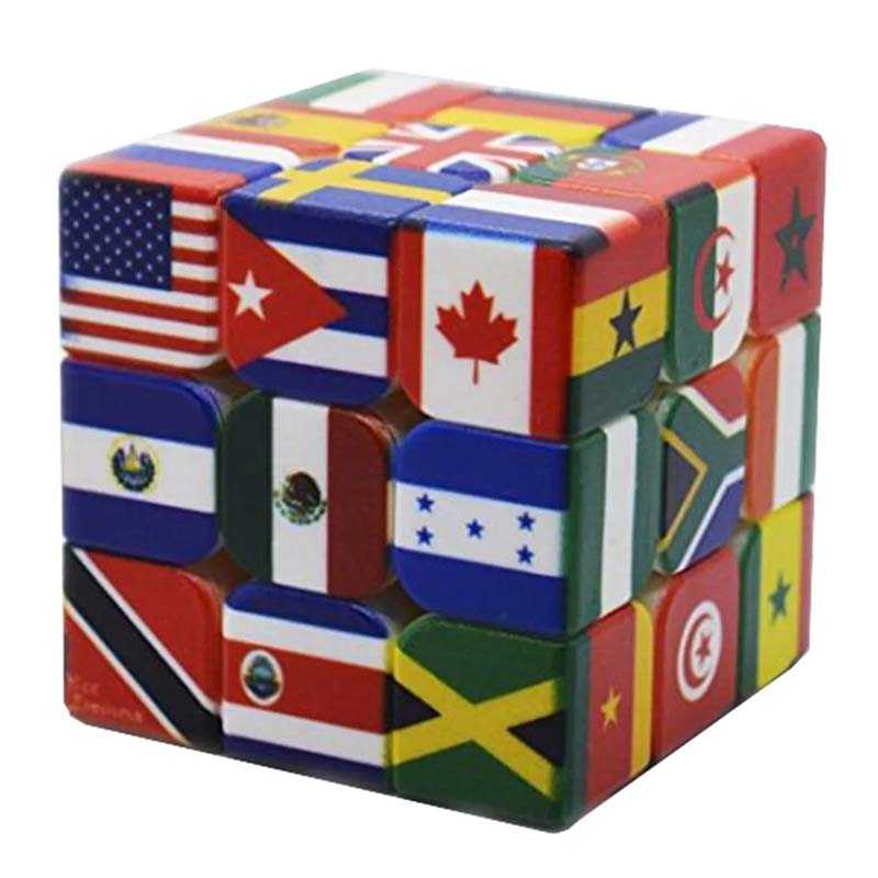 

3x3x3 Magic Cube Puzzle Various National Flags Patterns Cubes Children s Gifts Educational Toys