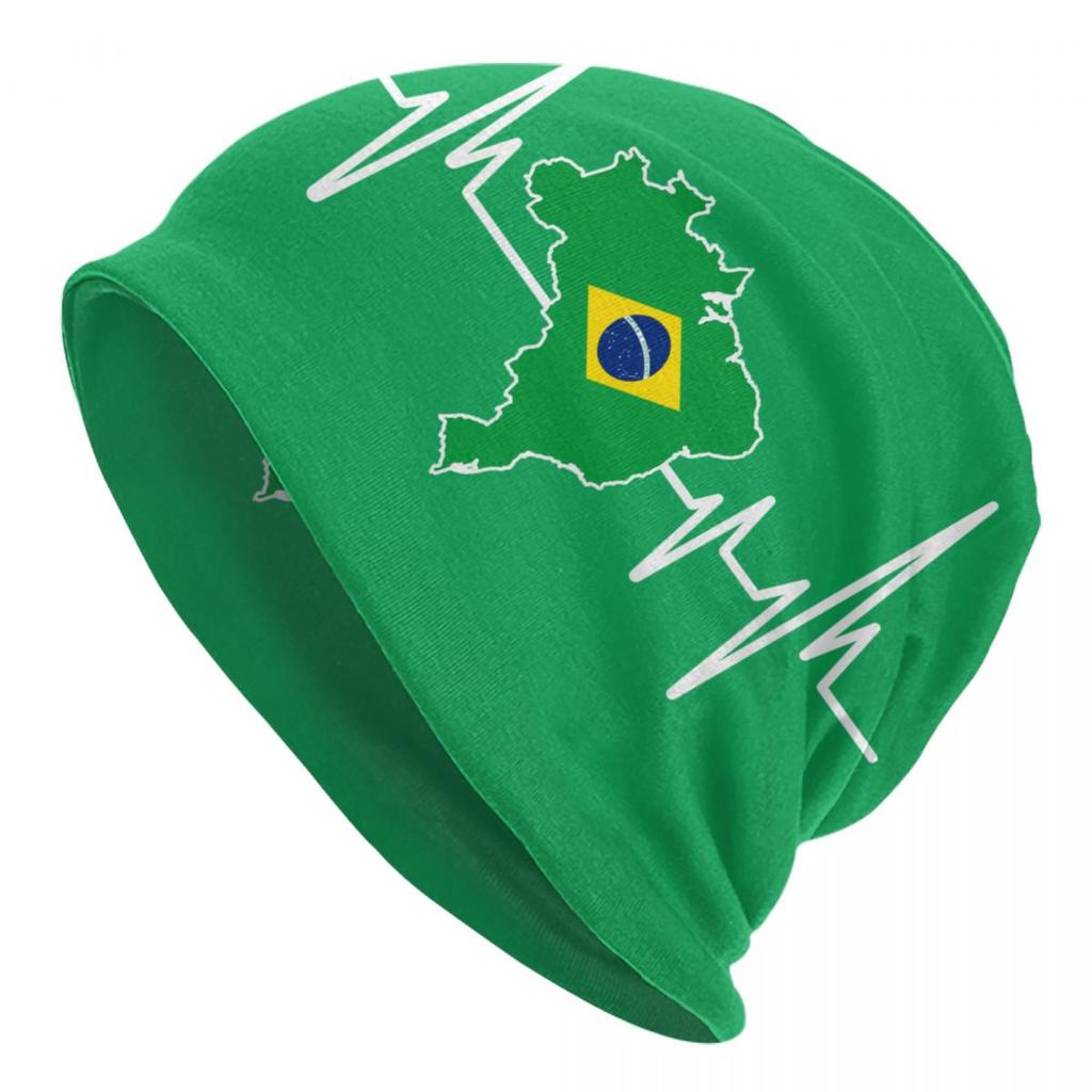 Custom Brazil Flag Bonnet Hat Knitting Hat Unisex WoUnisex Cool Unisex Warm Winter Beanies Cap