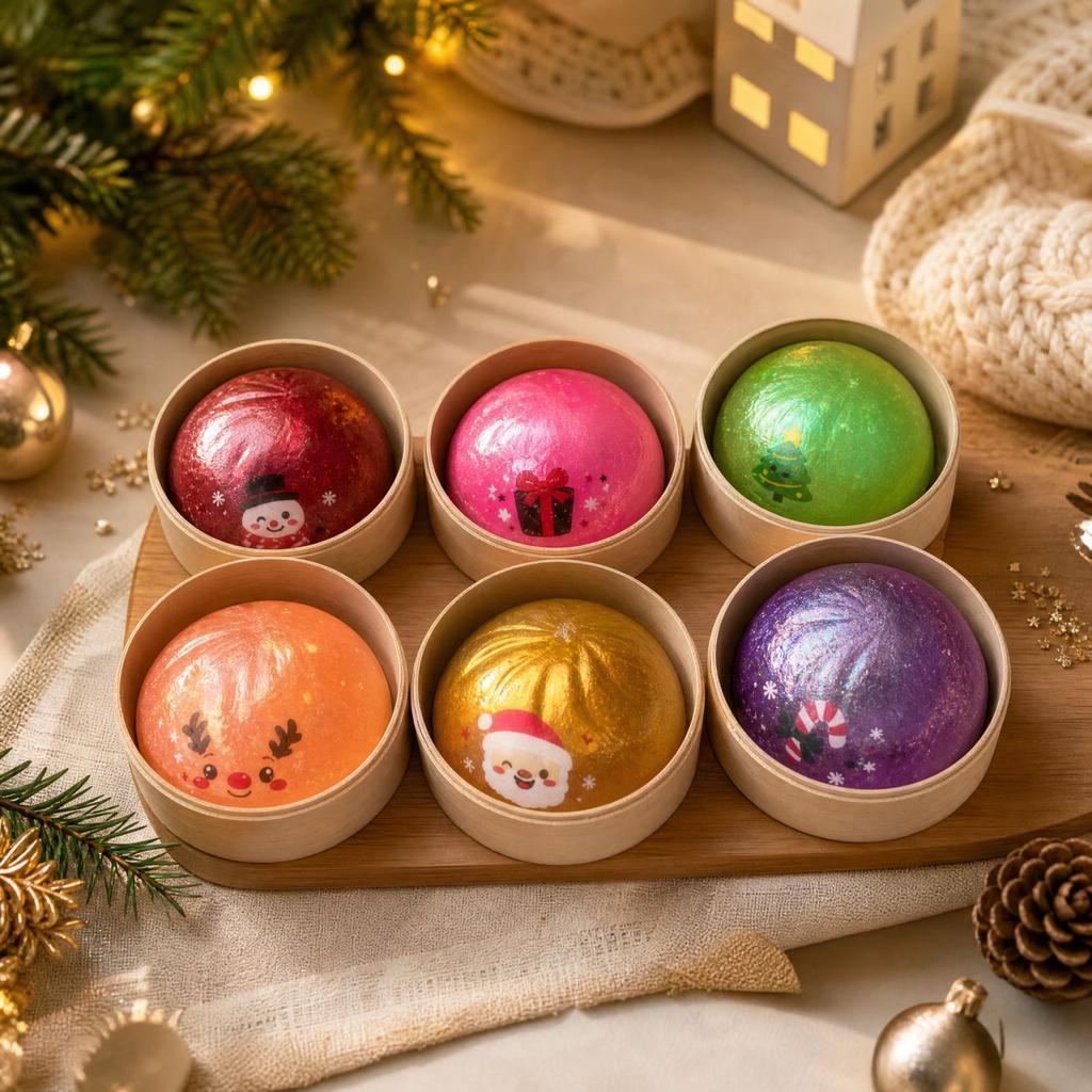 Christmas Steamed Bun Toy Maltose Stress Toy for Kids and Adults