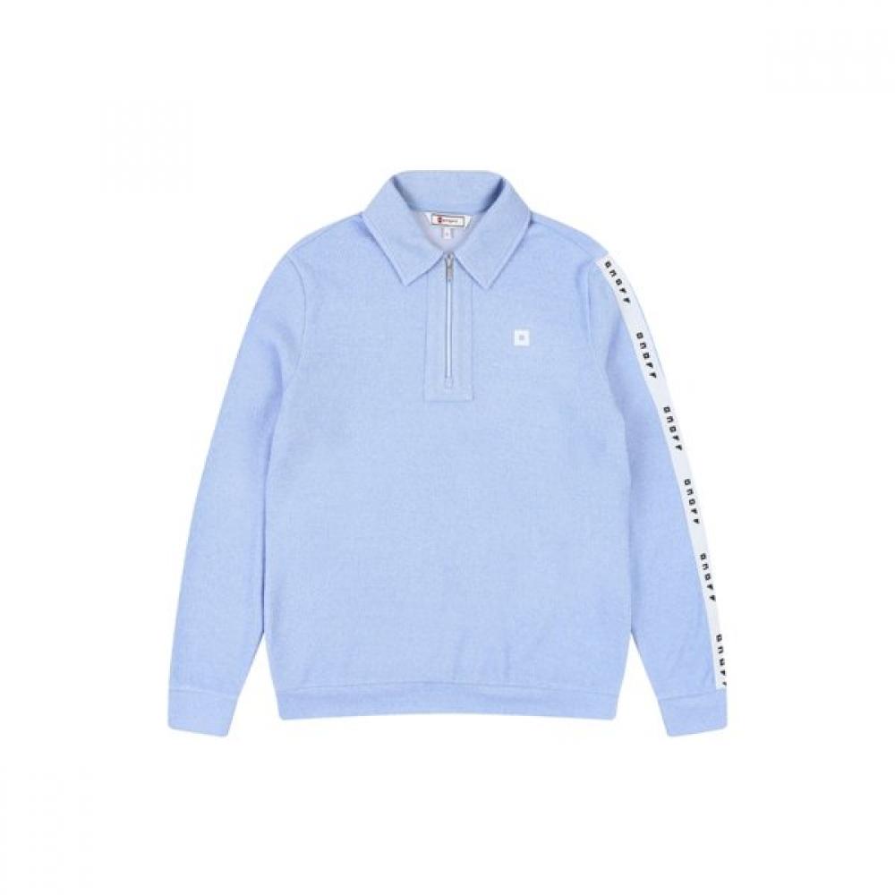 

Onoff Men S Half Zip Boucle T ShirT Of9153gb Blue BLUE/54