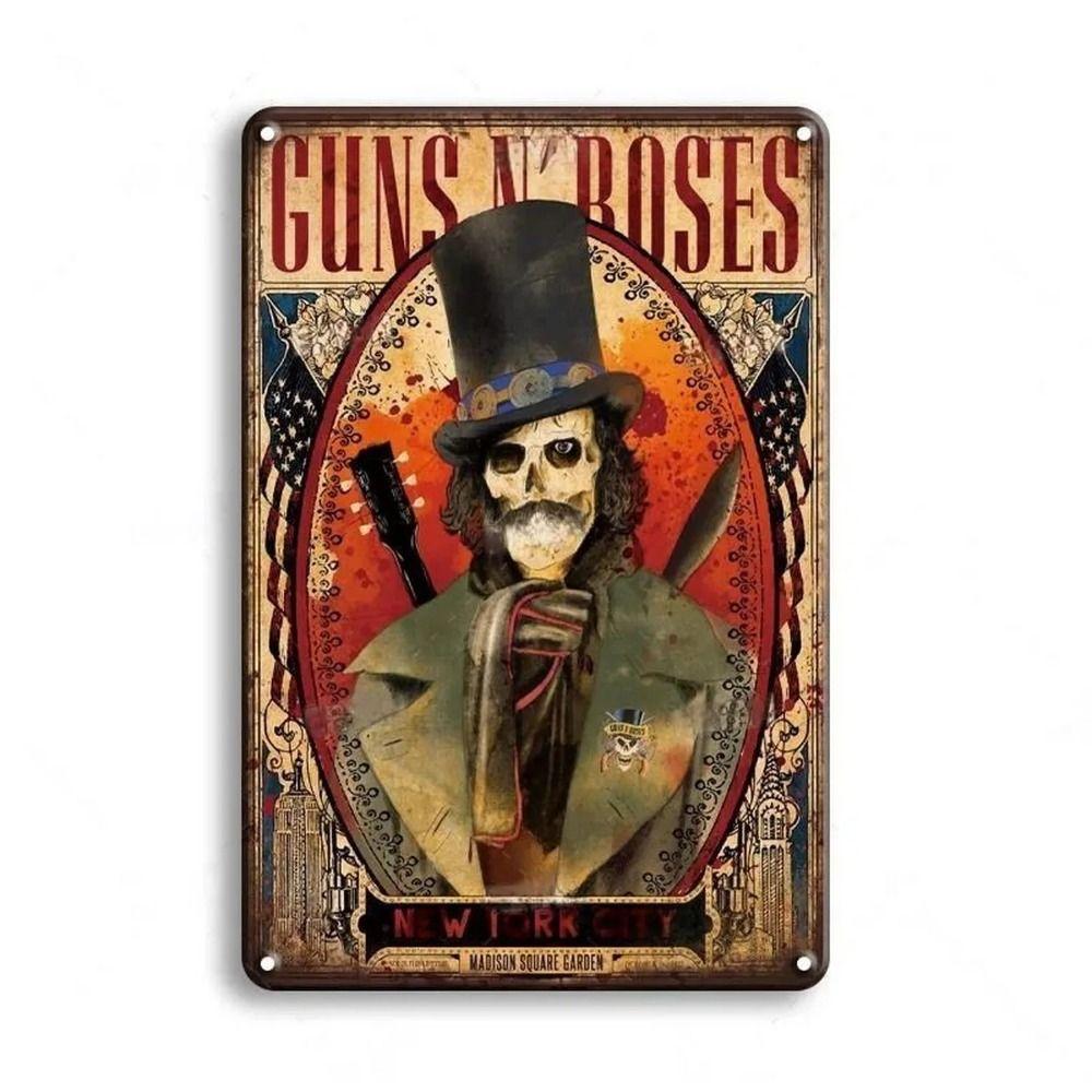 Rock Band Tin Signs, Metal Music Wall Decor 20x30cm