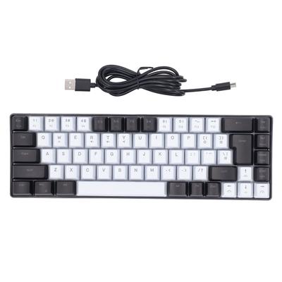 Membrane Gaming Keyboard 68 Keys RGB Backlit Ergonomic USB Interface Computer Keyboard for Win System Office Family