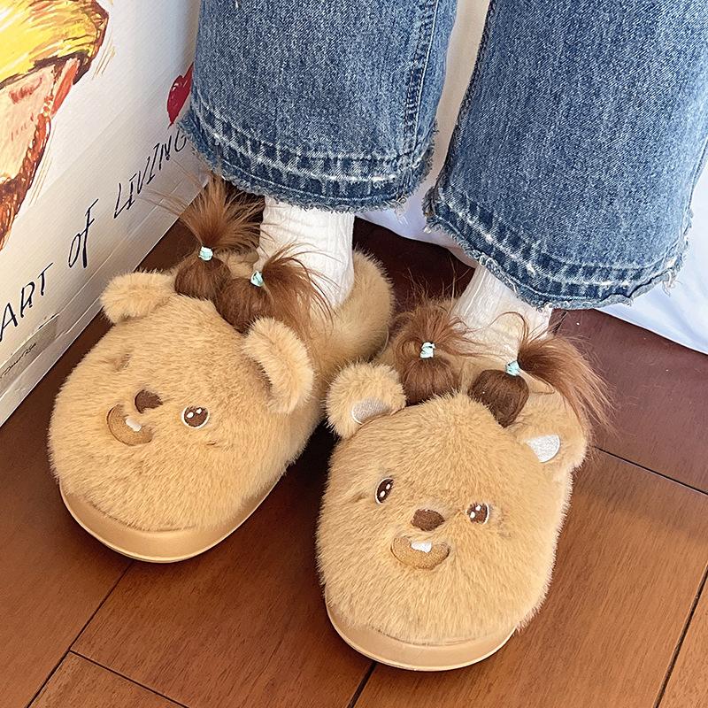 New shoes Mao Mao cotton slippers cute cute cute comfortable wear warm cotton slippers
