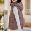 Winter Sleeveless Parka Woman Outerwears Fashion Thick Warm Women's Jackets