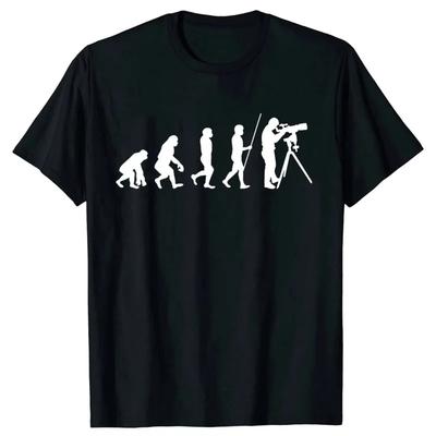 Astronom Evolution T-Shirt Lustige Astronomie Cooles Geschenk Baumwolle Herren T-Shirts Einfacher Stil Oberteile T-Shirt Freizeit Kurzarm
