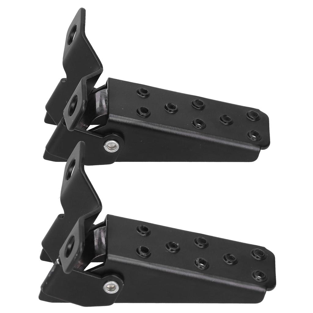 Foldable Footrest Foot Step Pegs Steel Pedal Black Universal for Retro Motorcycle ATV