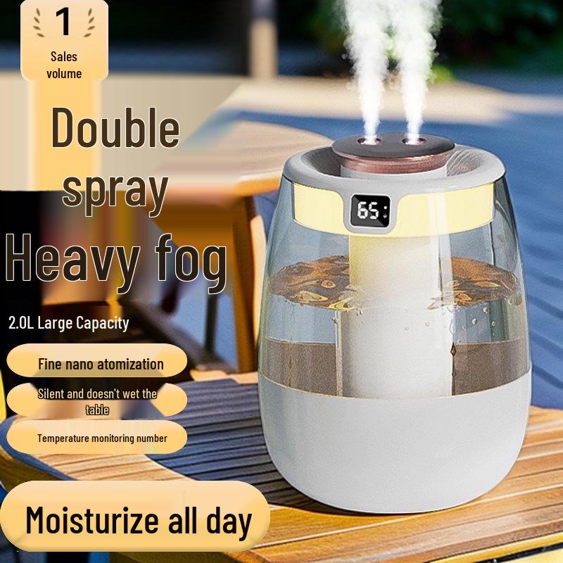 2025 Silent Home Air Humidifier: Large Capacity, Indoor Moisturizer, Ideal for Bedroom and Pregnant Women