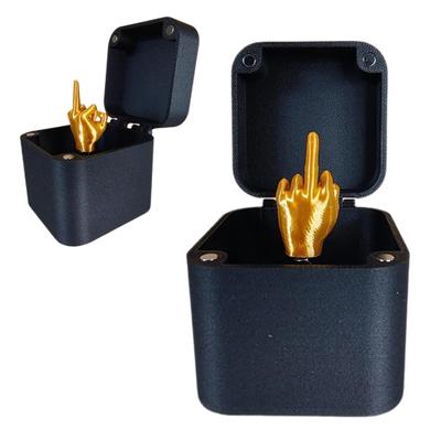 1/2Pcs Mittelfinger Geschenk Box Popping Goldene Mittelfinger Fall Desktop Dekoration Teasing