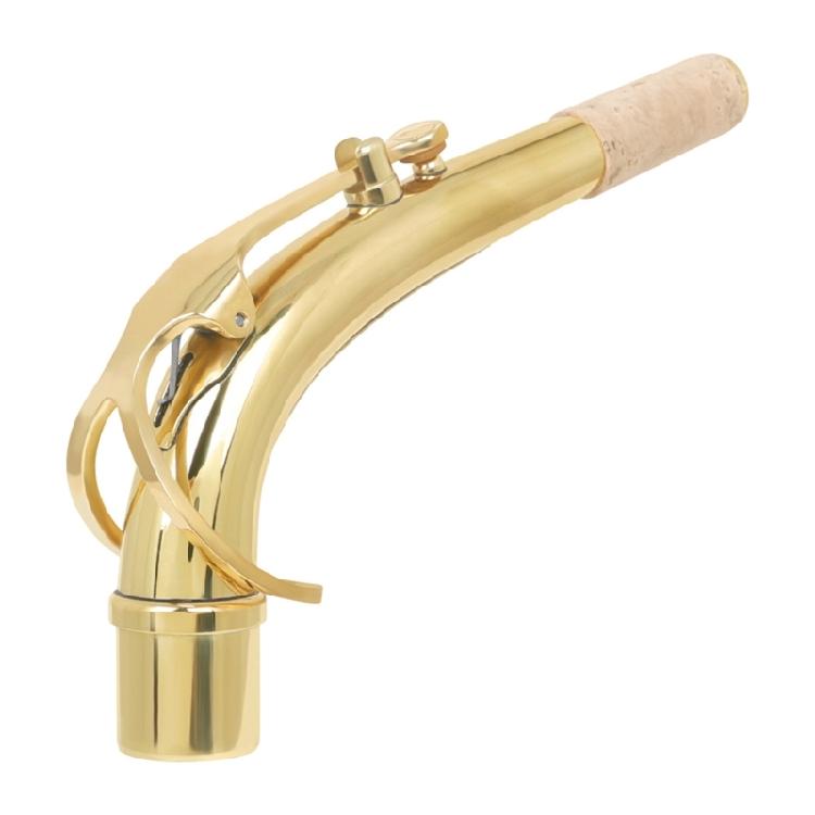 Alto Saxophone Curved Neck Mouthpiece Brass Sax Bend Neck with Cork Sheet