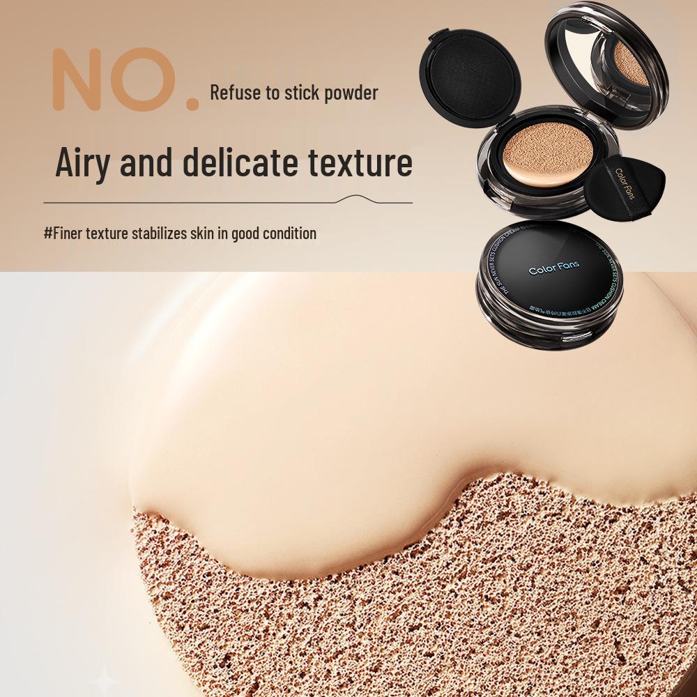 Mixed Color Day-to-Night Long-Lasting Collagen Cushion Foundation: Waterproof, Sweat-Proof, Non-Transferring, Concealing & Anti-Wrinkle.