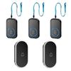 Waterproof Wireless Doorbell with 3 Receivers, 2 Transmitters, Remote Control, Long-Range Elderly Call Device & Wristband.