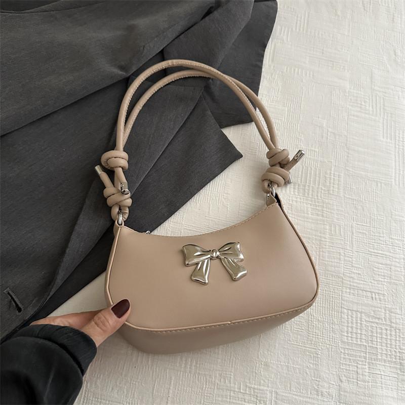 Trendy Pu Material Women's Bowknot Underarm Bag Chic Summer Shoulder Purse