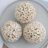 Natural Palm Leaf Bird Chew Toy: Wicker Pith Balls for Boredom Relief