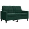 2 Seater Sofa Dark Green 120 cm Velvet