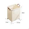 Collapsible Laundry Hamper, Basket with Wheels, Clothes Hanger, Hollowed Out Shopping Bag