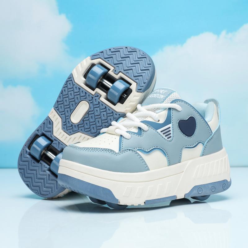 TUINANLE Children's Four Wheel Roller Skate Shoes for Boys and Girls Sneakers